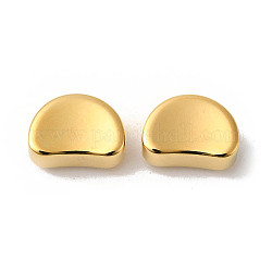Manual Polishing 304 Stainless Steel Beads, Bean, Real 18K Gold Plated, 12.5x8.5x6mm, Hole: 2.5mm