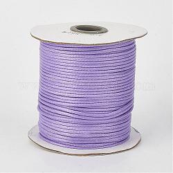 Cordón de poliéster encerado coreano ecológico, lila, 1mm, alrededor de 169.51~174.98 yarda (155~160 m) / rollo