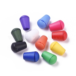 Embouts du cordon de cloche détachable en plastique, avec couvercle verrouillable, pour accessoires de cordons de sac à dos, couleur mixte, 18x12mm, Trou: 4.5mm