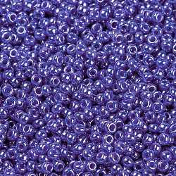 Perles rocailles miyuki rondes, Perles de rocaille japonais, (lustre bleu cyan opaque rr432), 15/0, 1.5mm, Trou: 0.7mm, environ 250000 pcs / livre