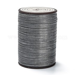 ラウンドワックスポリエステル糸ストリング  マイクロマクラメコード  ツイストコード  革縫い用  銀  0.45mm  約174.97ヤード（160m）/ロール