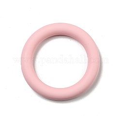 Ring-Silikonperlen, Kauperlen für Beißringe, diy pflege halsketten machen, rosa, 65x10 mm, Bohrung: 3 mm, Innendurchmesser: 46 mm