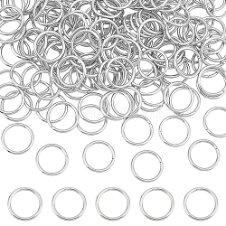 Unicraftale 150pcs 304 anneaux de saut en acier inoxydable, fermé mais dessoudé, anneaux de jonction ouverts, rond, couleur inoxydable, 15 jauge, 15x1.5mm, diamètre intérieur: 12.3 mm