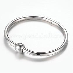 Adjustable 304 Stainless Steel Expandable Bangle Making, Stainless Steel Color, 2-3/8 inch(5.9cm)