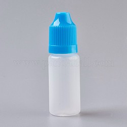 10-ml-Flasche, weiche PE-Squeeze-Rauchölflasche mit langer, dünner Tropfflasche aus Kunststoff in Tropfenform, Verdeck blau, 2.1x6.9 cm, Kapazität: 10 ml (0.34 fl. oz)