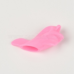 Empuñaduras de lápiz de polietileno para niños, herramienta de corrección de postura de agarre, pescado, rosa, 41x22.5x12mm