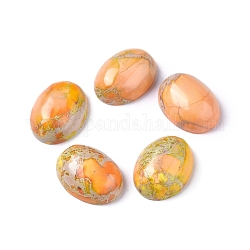 Synthetic Imperial Jasper Cabochons, Oval, Dyed, 18~18.5x13~13.5x6~6.5mm