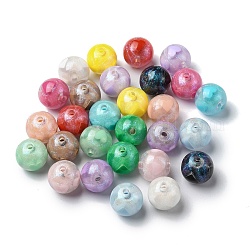 Perles en acrylique transparente, ronde, couleur mixte, 15.5x15mm, Trou: 2.8mm