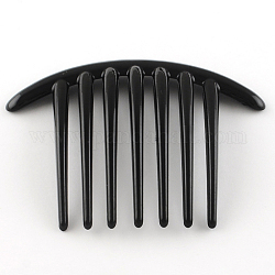 Accessori per capelli reperti capelli pettine di plastica, nero, 81~82x102x4~4.5mm