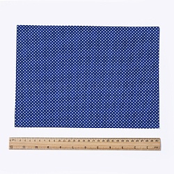 Polka Dot Pattern  Printed A4 Polyester Fabric Sheets, Self-adhesive Fabric, for Garment Accessories, Dark Blue, 30x21.5x0.03cm