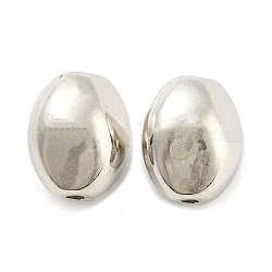 Ccb perline di plastica, ovale, platino, 7x6x5mm, Foro: 0.5 mm