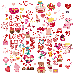 Stickers muraux en pvc, rectangle, pour la décoration de la chambre à coucher du salon, motif sur le thème de la saint-valentin, 340x980mm, 2 pièces / kit