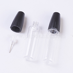 ペットスクイーズスモークオイルボトル  ドロッパー空ボトル  長く細い針付き  ブラック  2x9cm  容量：15ml（0.5液量オンス）