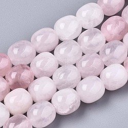 Natürlichen Rosenquarz Perlen Stränge, Fass, 13x12 mm, Bohrung: 1.2 mm, ca. 24 Stk. / Strang, 12.60 Zoll (32 cm)