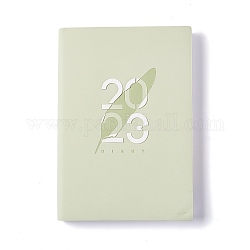 2023 carnet avec onglets 12 mois, planificateur hebdomadaire et mensuel et quotidien, pour la planification, vert clair, 210x145x16mm