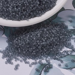 Miyuki Delica Perlen, Zylinderförmig, japanische Saatperlen, 11/0, (db0749) matt transparent grau, 1.3x1.6 mm, Bohrung: 0.8 mm, ca. 20000 Stk. / Beutel, 100 g / Beutel