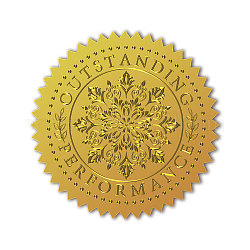 Selbstklebende Aufkleber mit Goldfolienprägung, Medaillendekoration Aufkleber, andere, 5x5 cm