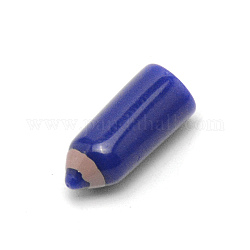 Perles de résine opaques, sans trou, crayon, bleu minuit, 16x7mm