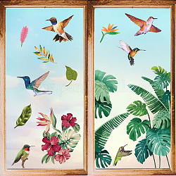 8 foglio 8 stili adesivi murali impermeabili in pvc, decalcomanie autoadesive, per la decorazione domestica di finestre o scale, uccello, 200x145mm, 1 foglio/stile