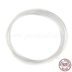 925 Sterling Silver Full Hard Wires, Round, Silver, 20 Gauge, 0.8mm