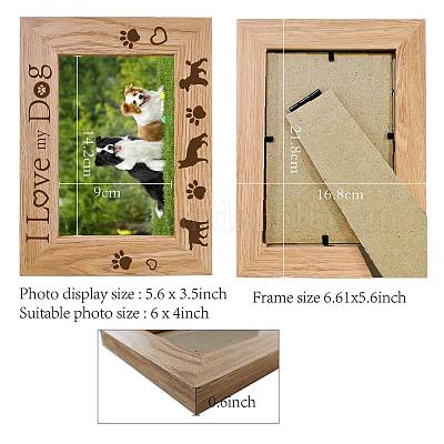 Pet lover Picture Frame -4x6 Personalized Picture Frame - Picture Frame -  Wood Picture Frame 