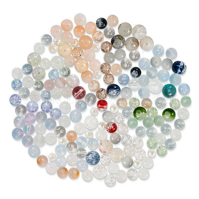 120g 8-farbige Glasperlen&nbsp;GLAA-TA0001-89-1