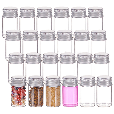 35-Pack 1.2 oz Clear Plastic Jars with Lids for Beads, Beauty