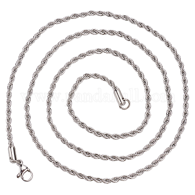 Shop BENECREAT 10Pcs 60cm 304 Stainless Steel Rope Chain for