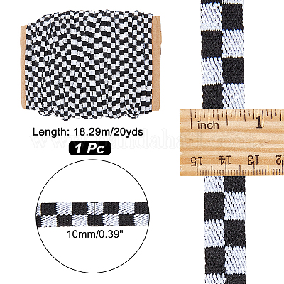 Black and White Checkered Ribbon 