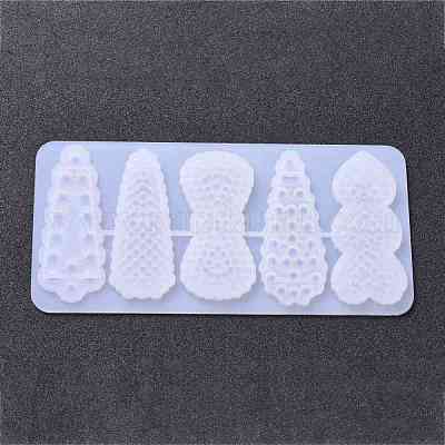 5pcs Resin Casting Mold Christmas Snowflake Silicone Mould Cake Candle  Fondant Ice Cube DIY Tool 