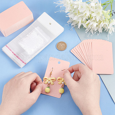 Shop PH PandaHall 120pcs Jewelry Display Cards 6 Style Jewelry Holder Cards  White Cardboard Jewelry Box with 240pcs Earrings Nuts 120pcs OPP Bags for  DIY Earring Bracelet Necklace Jewelry Packaging for Jewelry