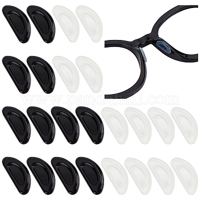 Wholesale GORGECRAFT 1.5mm 24 Pairs Eyeglasses Nose Pads D-Shape Soft  Silicone Adhesive Anti-Slip Air Chamber Nose pads Grips Cushion for Plastic  Frame Eyeglass Glasses Sunglasses (Transparent and Black) 