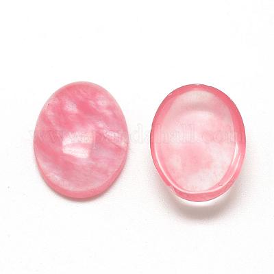 Cabochons en verre de pierre de pastèque&nbsp;G-R415-14x10-40-1
