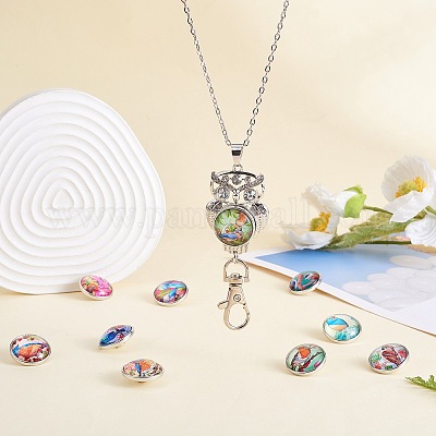 Kit de fabrication de collier porte-carte d'identité pendentif  interchangeable bricolage en gros pour création de bijoux 