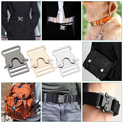 10 PCS Metal Silver/Black/Pale Gold Slide Buckles Strap Fasteners Belt  Adjuster Purse Bag adjustable leather craft straps Buckle - AliExpress