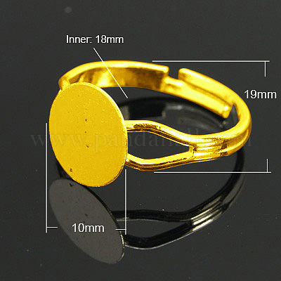 Componenti di anello in ottone&nbsp;KK-C3044-10mm-G-NF-1