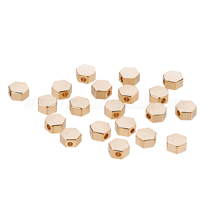 BENECREAT 20 PCS 18K Gold Plated Spacer Beads Metal Beads for DIY Jewelry Making Findings and Other Craft Work - 5x5.5x3mm KK-BC0004-13G-1