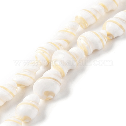Chapelets de perles de coquillage naturel BSHE-D020-01-1