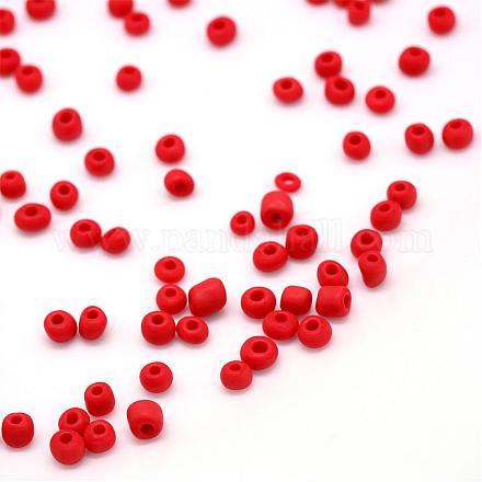 Frosted Opaque Glass Seed Beads SEED-R029-3mm-A08-1
