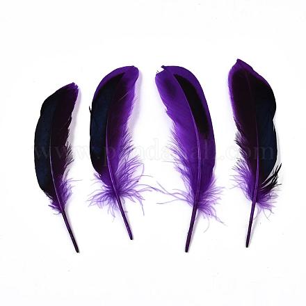 羽毛の衣装アクセサリー  染め  青紫色  115x20mm X-FIND-Q046-15I-1