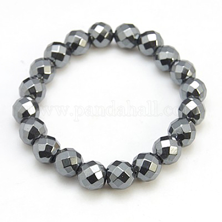 Valentines Day Gifts for Him Non-Magnetic Synthetic Hematite Bracelets BJEW-D088-13-1