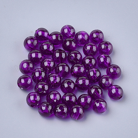 Perles en plastique transparentes KY-T005-6mm-635-1