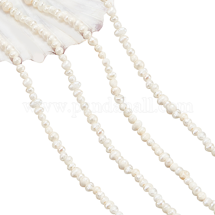 Nbeads 1 Strand Natural Cultured Freshwater Pearl Beads Strands PEAR-NB0001-34-1