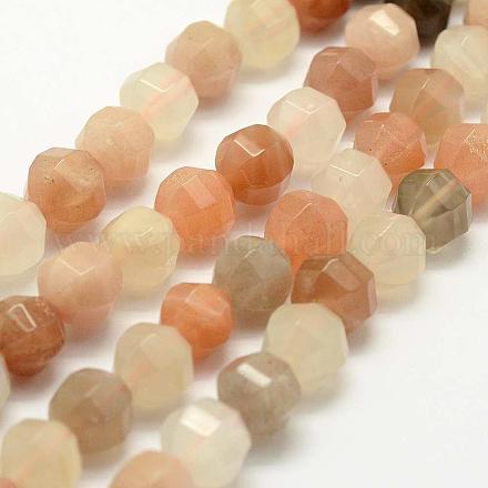 Chapelets de perles de sunstone naturelle naturelles G-K193-8mm-04-1