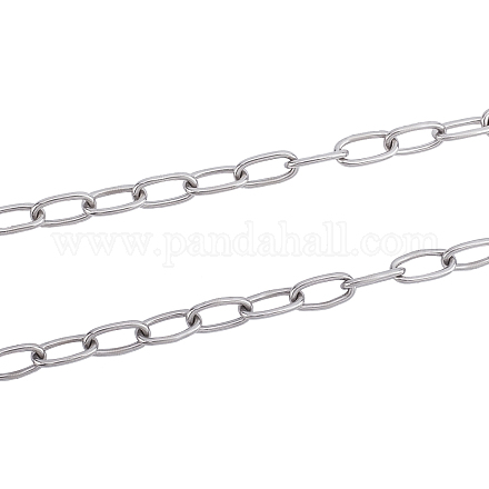 AHANDMAKER 2Pcs 2 Style 304 Stainless Steel Cable Chain STAS-GA0001-06-1