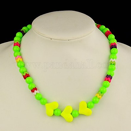 Fashion Acrylic Necklaces for Kids NJEW-JN00388-05-1