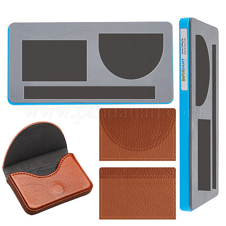 SUPERDANT Three-Dimensional Purse Leather Cutting Die Card Holder Embossing Wooden Cutting Die Bag Cutting Machine Template Die Cuts with Plastic Protective Box and EVA Foam for DIY Craft DIY-SD0001-64A-1