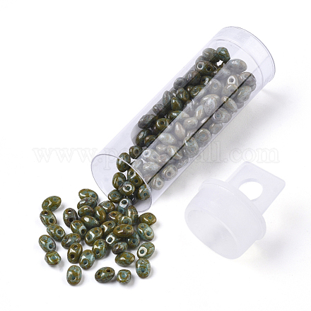Perles de rocaille avec 2 trou SEED-R048-63030-1