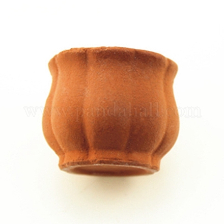 スズランの形のミニ土製の瓶  ドールハウスアクセサリー用  小道具の装飾のふりをする  チョコレート  25x21mm BOTT-PW0001-224-1