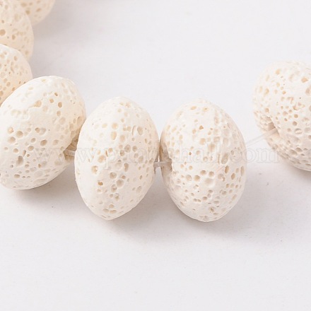 Fili di perle di roccia lavica sintetica G-N0092-11-1